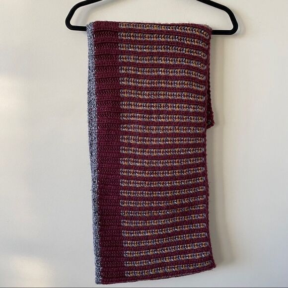 Roots-Chunky Knit Cabin Scarf Mixed Plum - Picture 3 of 6